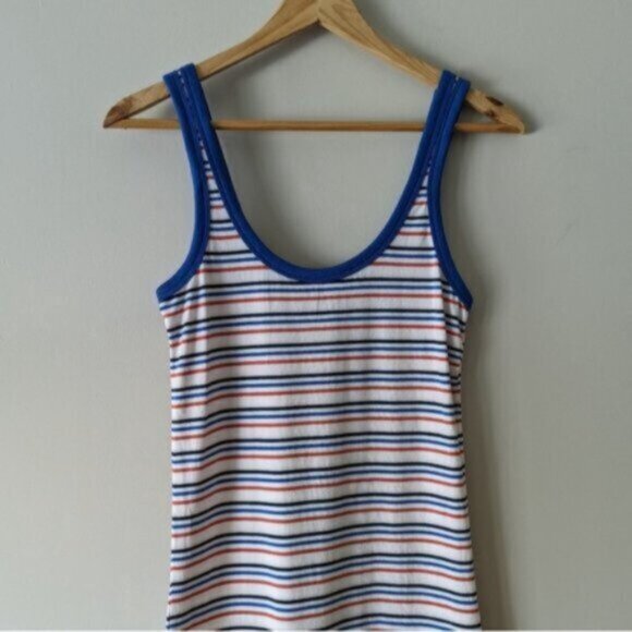 Zara cotton striped sleeveless multicoloured midi dress - Picture 2 of 6